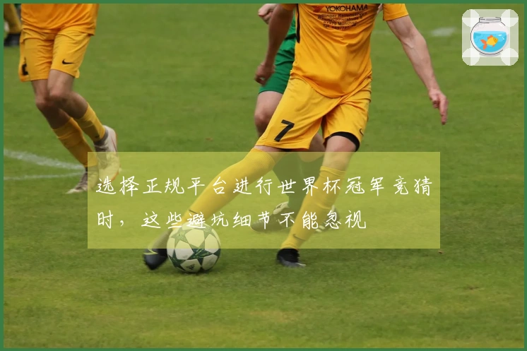 选择正规平台进行世界杯冠军竞猜时，这些避坑细节不能忽视
