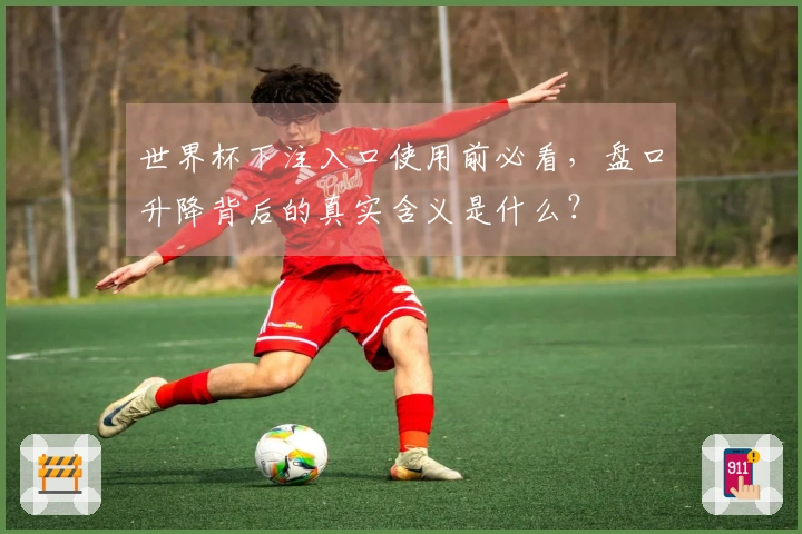 世界杯下注入口使用前必看，盘口升降背后的真实含义是什么？