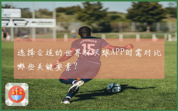 选择合适的世界杯买球APP时需对比哪些关键要素？